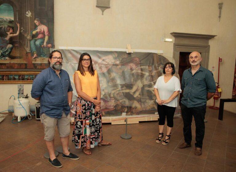 Pinacoteca comunale di Città di Castello: alle fase finale la manutenzione sulla Deposizione del Raffaellino Del Colle