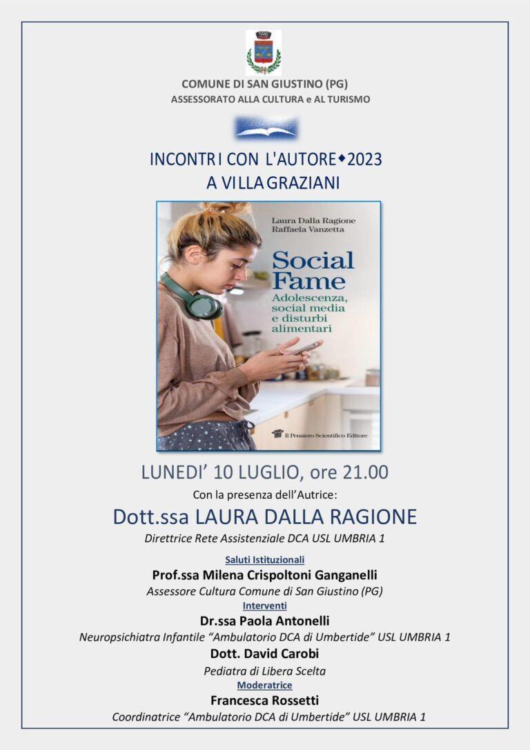 Presentazione libro “Social Fame”, 10 luglio, h 21, Villa Graziani
