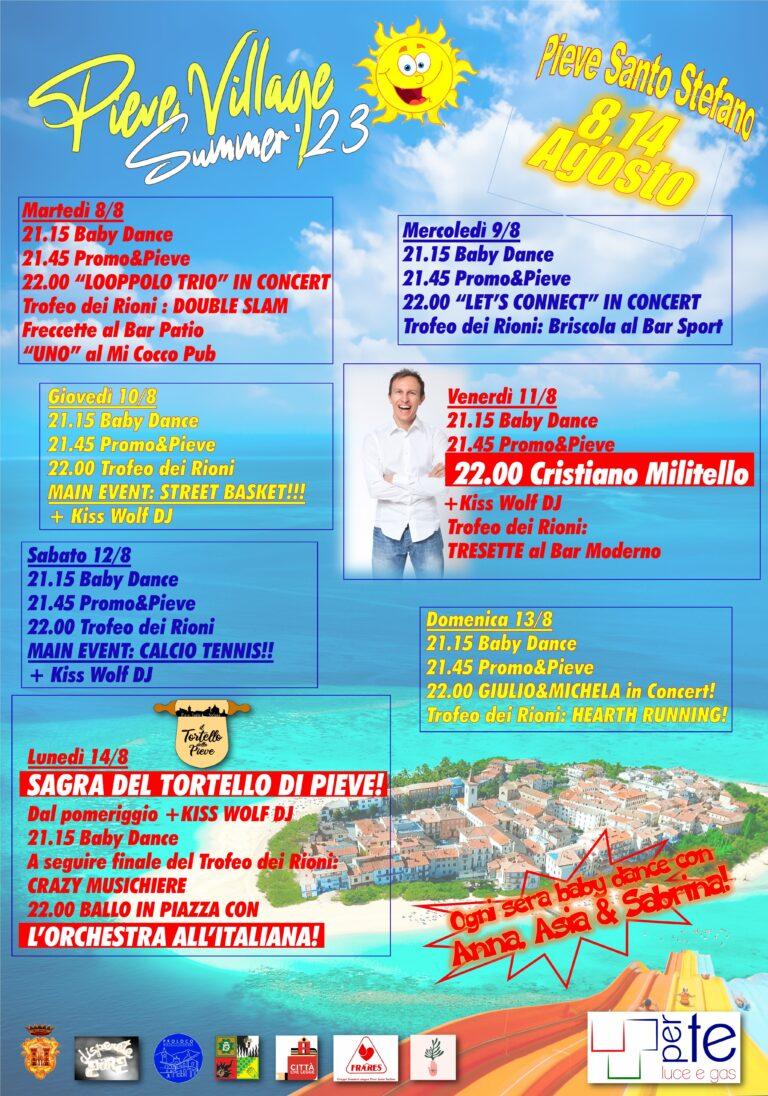 Al via l’edizione 23 di Pieve Village