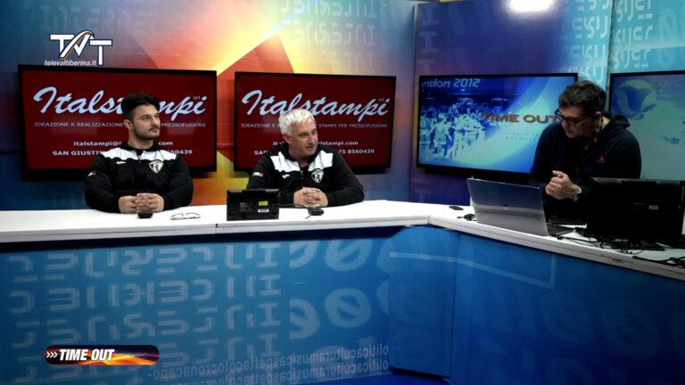 A Time Out Fabrizio e Francesco Magrini della Dukes Basket Sansepolcro