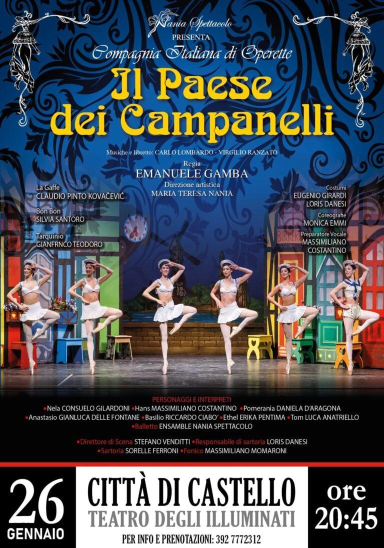 “Il Paese Dei Campanelli”, venerdì 26 gennaio agli Illuminati di Città di Castello