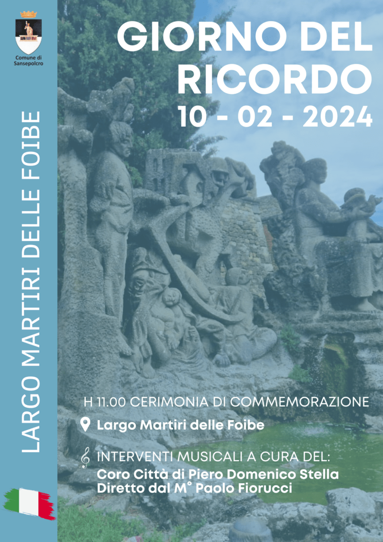 Sansepolcro – Giorno del Ricordo: Cerimonia in Largo Martiri delle Foibe