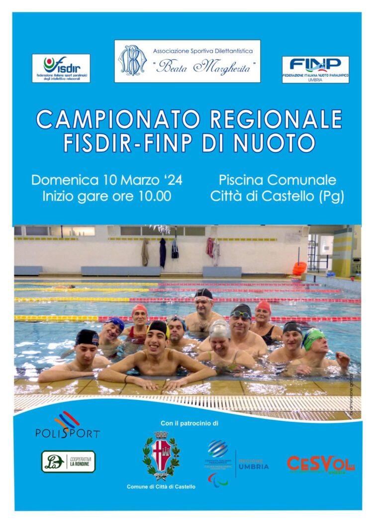 Città di Castello:  domani il campionato regionale di nuoto FISDIR e FINP