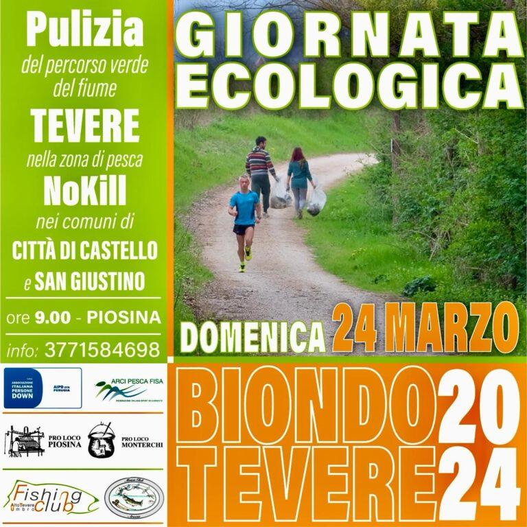 Pulizia ecologica nel tratto di fiume no-kill tra i comuni di Città di Castello e San Giustino nella giornata di domenica 24 marzo: ritrovo in piazza a Piosina