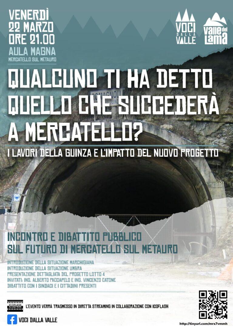 I lavori della Guinza e l’impatto del nuovo progetto: incontro pubblico venerdi 22 marzo alle ore 21,00 Mercatello sul Metauro