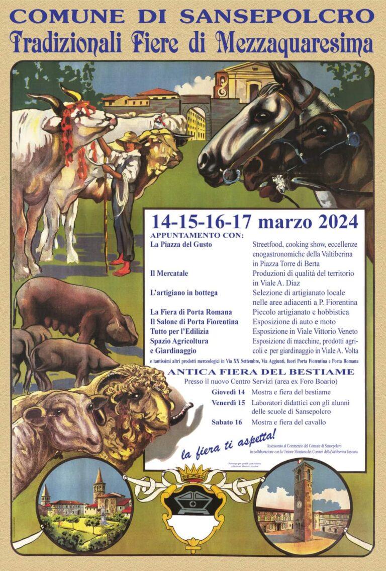 Al via giovedì 14 marzo l’edizione 2024 delle Fiere di Mezzaquaresima a Sansepolcro