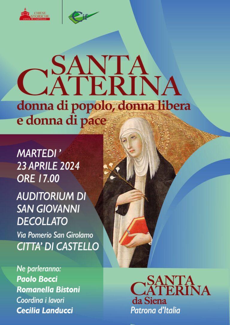 Il 23 incontro dal titolo “Santa Caterina da Siena, donna del popolo, libera e di pace”