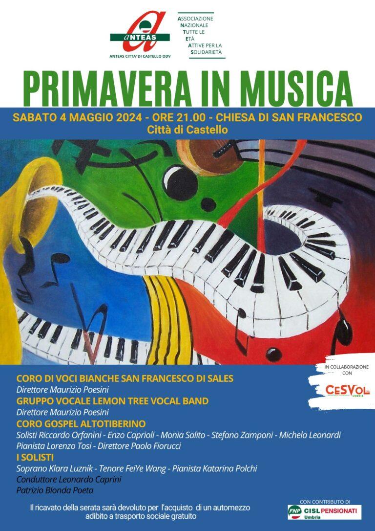 “Primavera in musica”, sabato 4 maggio alle ore 21, nella Chiesa di San Francesco