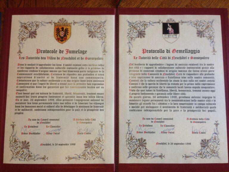 Il Comune di Sansepolcro celebra il Cavalier Vittorio Perla in occasione del suo 90° compleanno