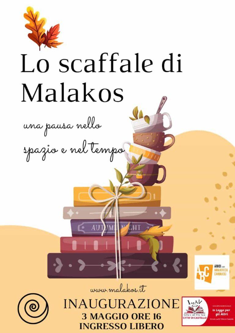 “Lo scaffale di Malakos” domani venerdì 3 maggio l’inaugurazione – Ingresso libero