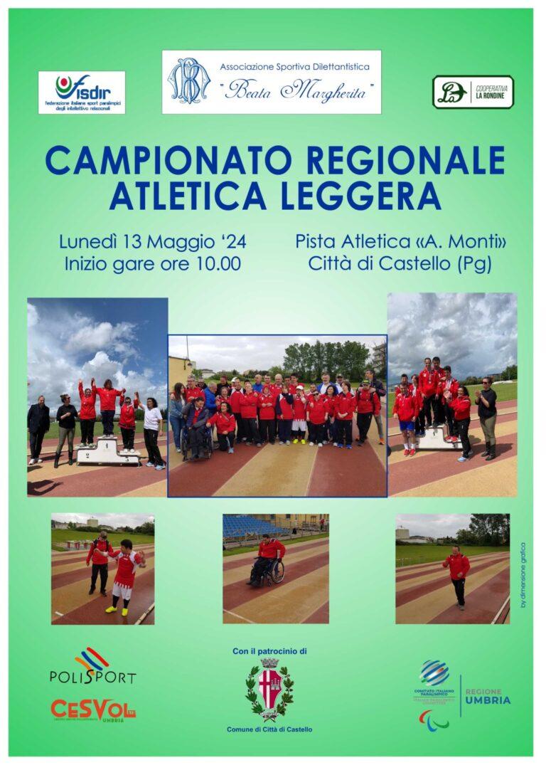 Quattro società sportive Umbre partecipanti per un totale di 46 atleti con disabilità sono previsti a Città di Castello per disputare i Campionati regionali FISDIR