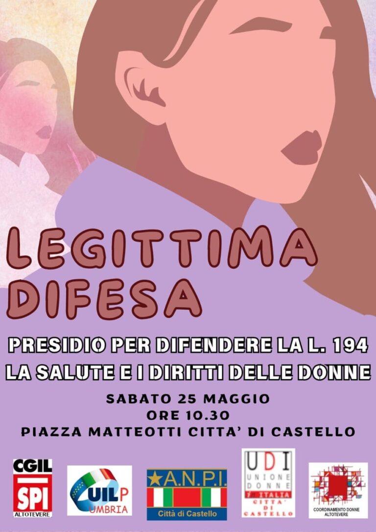 Legittima difesa: domani a Città di Castello presidio per difendere la legge 194