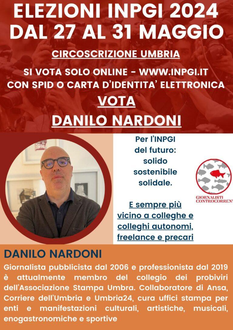 Danilo Nardoni è il candidato dell’Umbria per “Controcorrente” la componente di maggioranza alla Federazione Nazionale della Stampa.
