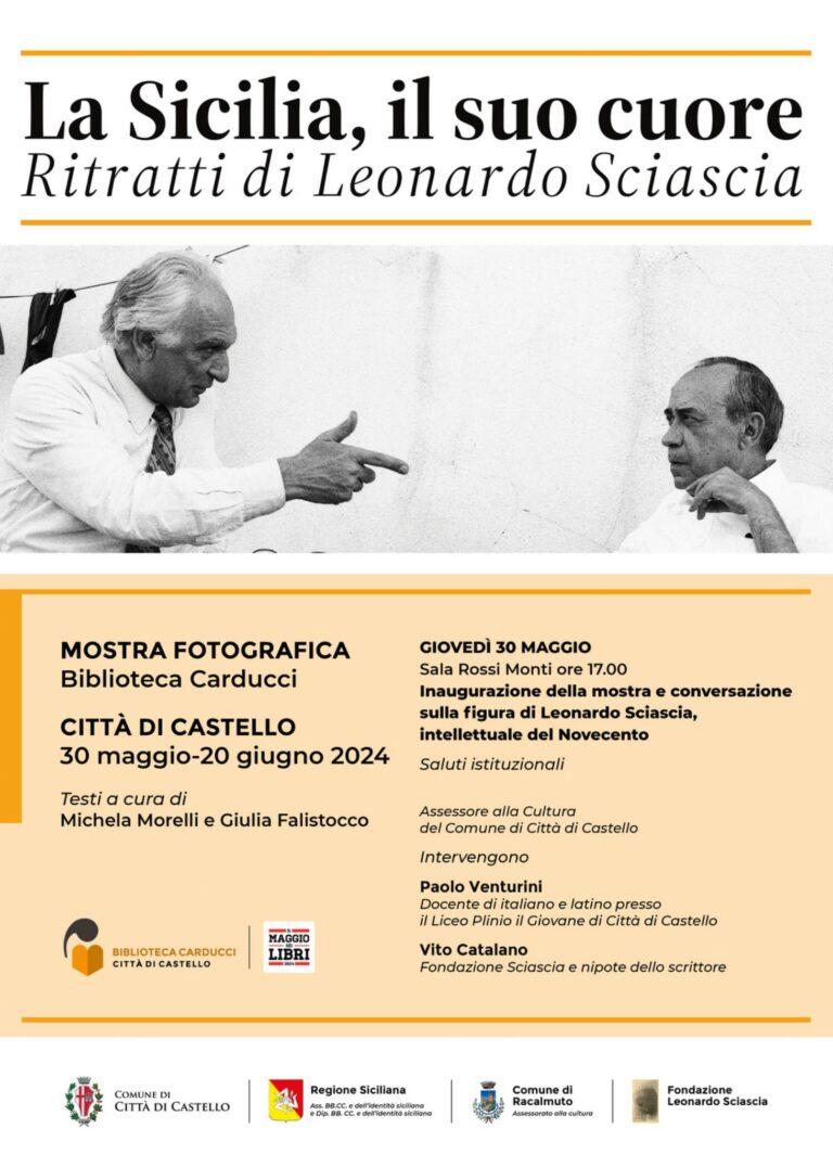 “Maggio dei libri”: giovedì 30 maggio alle ore 17,30 verrà inaugurata in Biblioteca la mostra fotografica su Leonardo Sciascia
