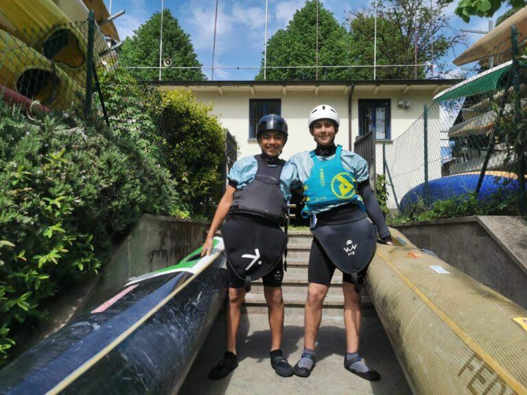 Federico Pellegrini e Leonardo Pierangeli al raduno nazionale cadetti di Cuneo