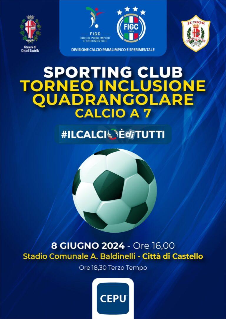 Tutto pronto per il 1° quadrangolare di calcio a 7 denominato “SPORTING CLUB” torneo inclusione rivolto esclusivamente ad atleti con disabilità cognitivo-relazionale con “Patrocinio“ F.I.G.C. Divisione Calcio Paralimpico e Sperimentale