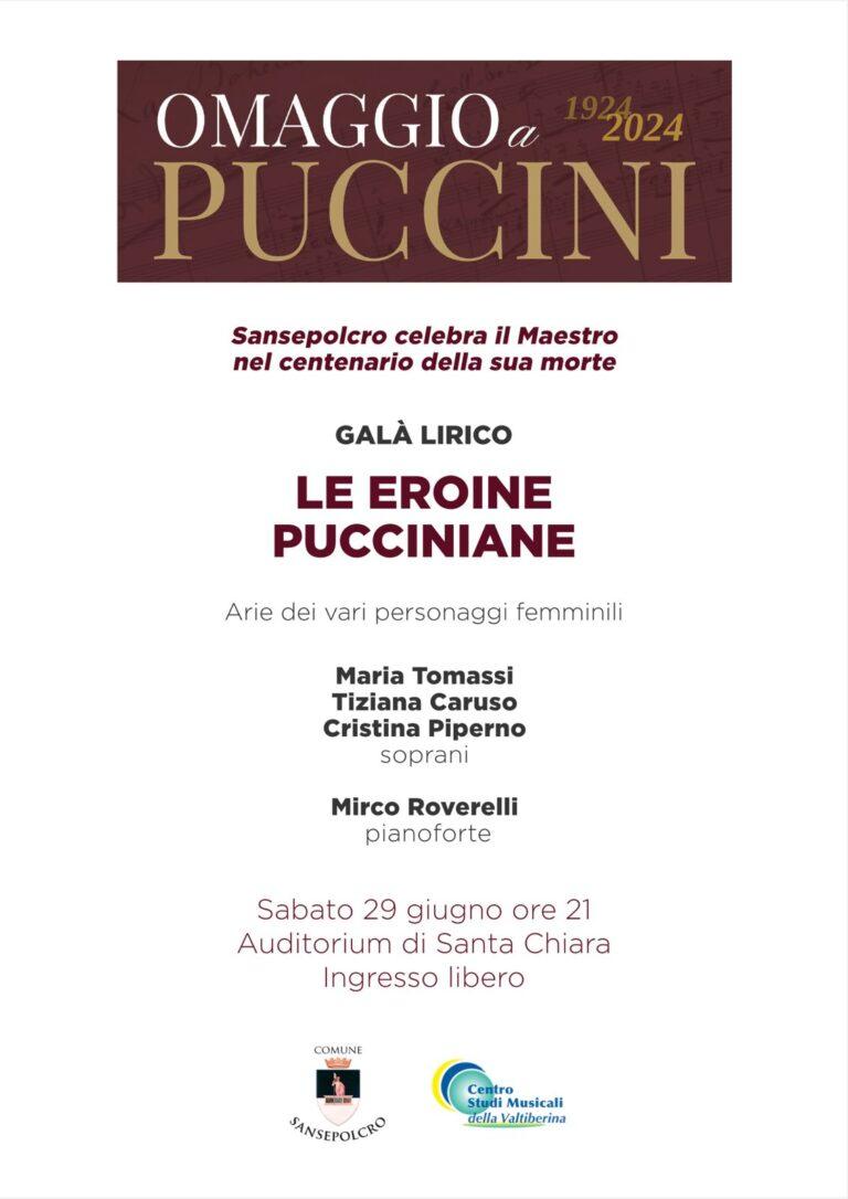 Galà Lirico a Sansepolcro nel nome di Puccini, sabato 29 giugno ore 21,00 – Auditorium di Santa Chiara