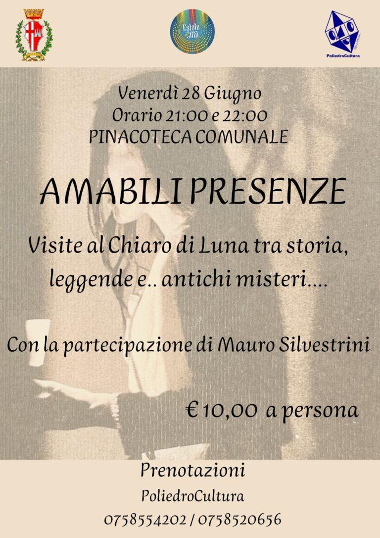 “Amabili Presenze” visite serali al Chiaro di Luna nelle meravigliose sale della Pinacoteca di Città di Castello