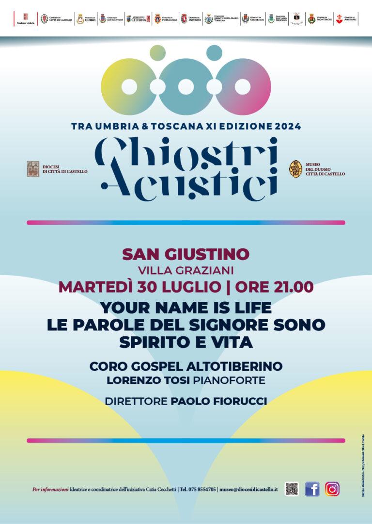 “Chiostri Acustici tra Umbria e Toscana” il 30 luglio appuntamento a Villa Graziani di San Giustino
