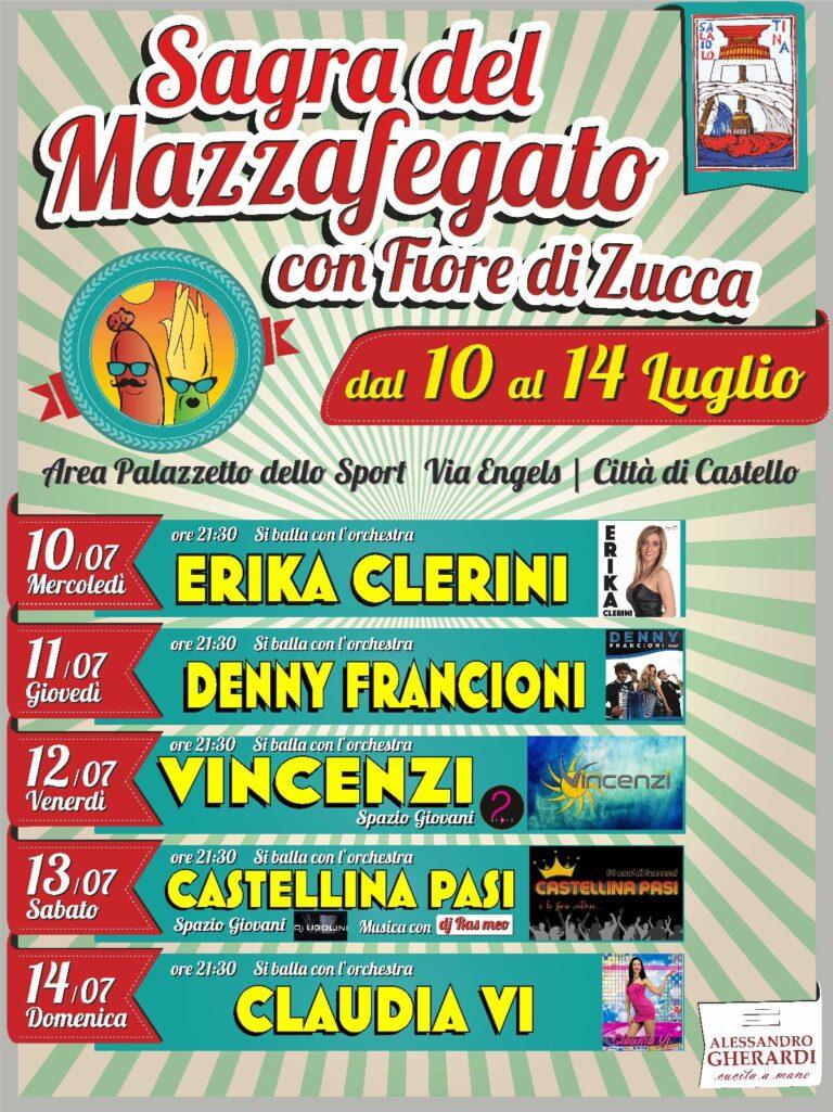 Tutto pronto per la “Sagra del mazzafegato con fiore di zucca” che prenderà il via mercoledì 10 luglio