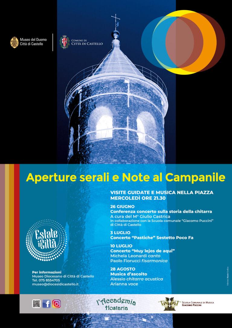 Proseguono gli appuntamenti inseriti nell’iniziativa “Note al Campanile musica nella piazza e visite serali” mercoledì 10 luglio Concerto “Muy lejos de aqui”