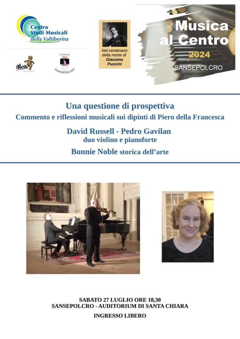 Centro Studi Musicali della Valtiberina: il violinista americano David Russell in concerto e masterclass gratuita