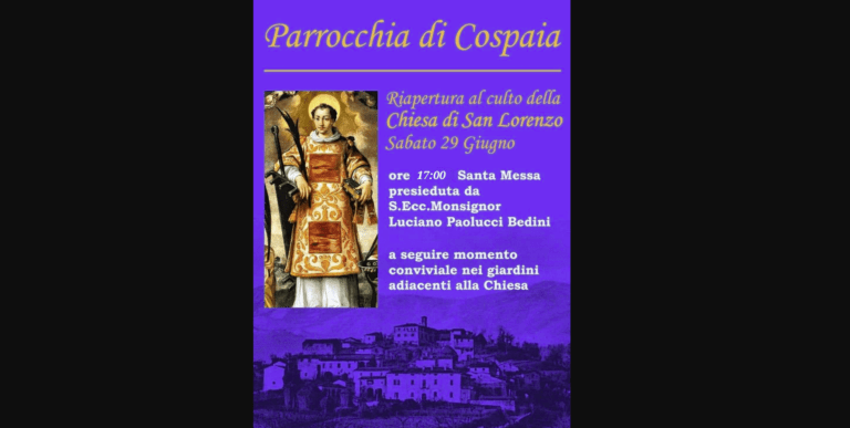 La chiesa di san Lorenzo in Cospaia riapre dopo i lavori di restauro e consolidamento