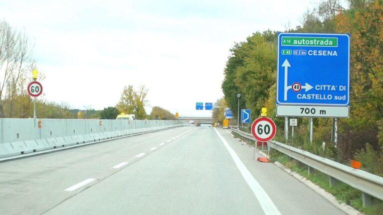 E45 tratto Promano Città di Castello temporaneamente chiusa nella notte di giovedì 22 agosto, dalle 21.00 alle 6.30 del giorno successivo per lavori