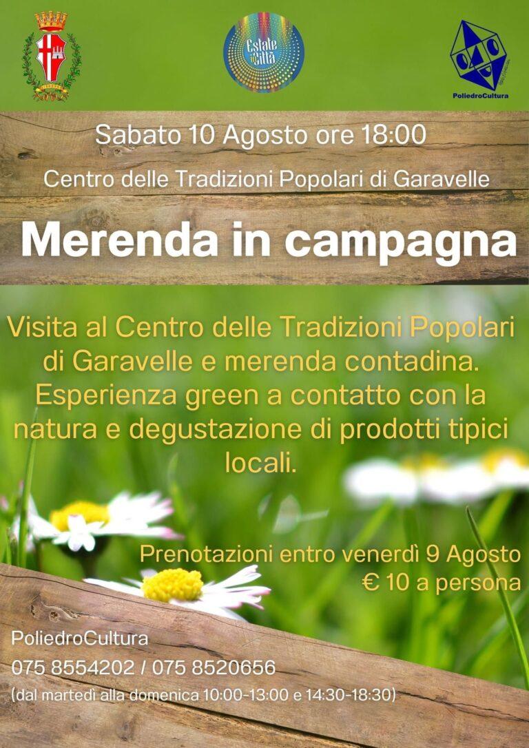 Sabato 10 Agosto ore 18:00 al Centro delle Tradizioni Popolari di Garavelle MERENDA IN CAMPAGNA