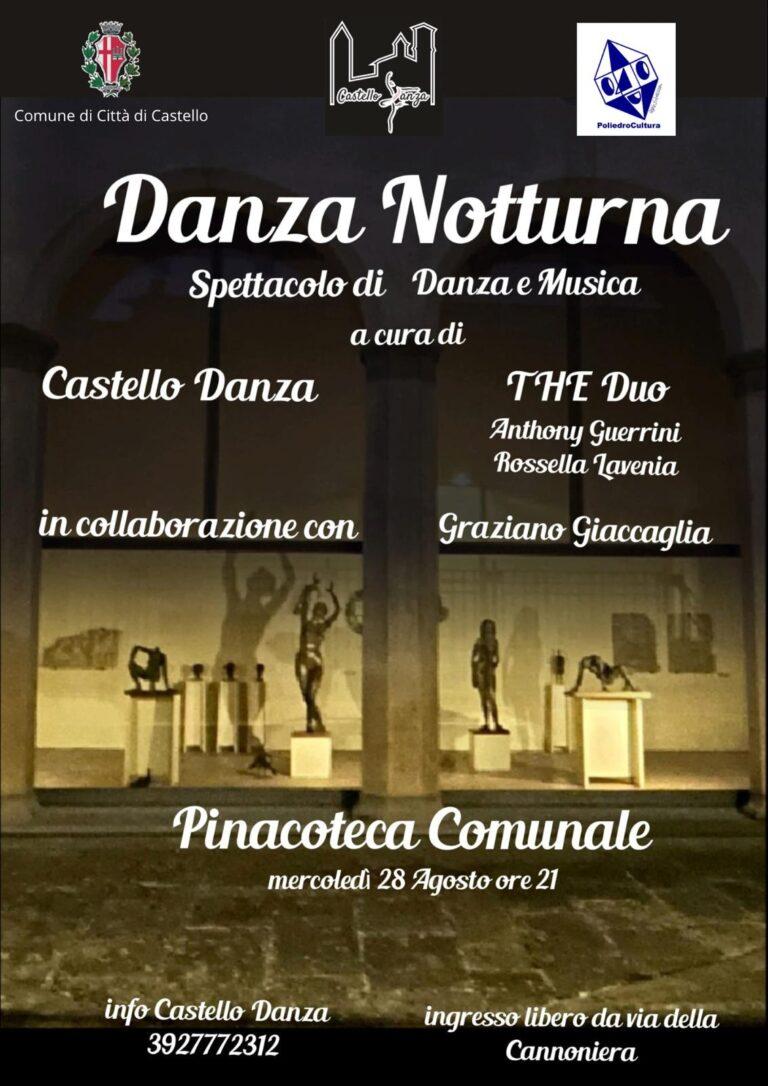 Estate in città Settore Cultura: nel cortile Bartoccini della Pinacoteca la Danza Notturna del Consorzio Castello Danza.