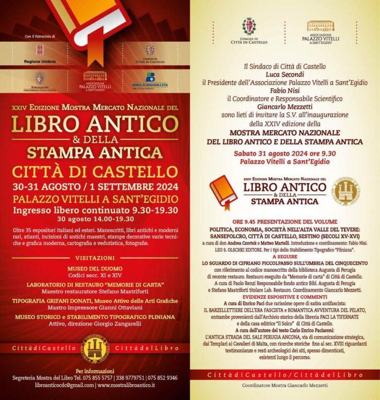 Al via la XXIV° edizione della Mostra Mercato del Libro e della Stampa Antica