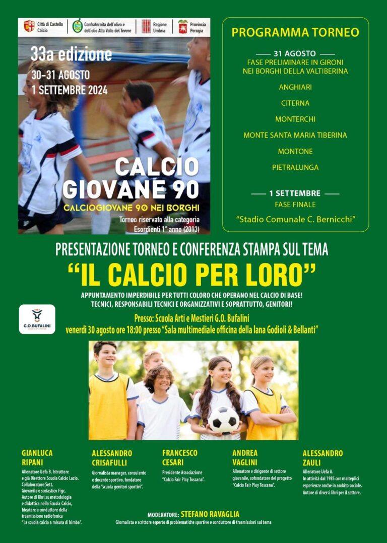 “Restituiamo il Calcio ai Ragazzi” venerdì 30 agosto il primo imperdibile appuntamento del Torneo Calciogiovane90