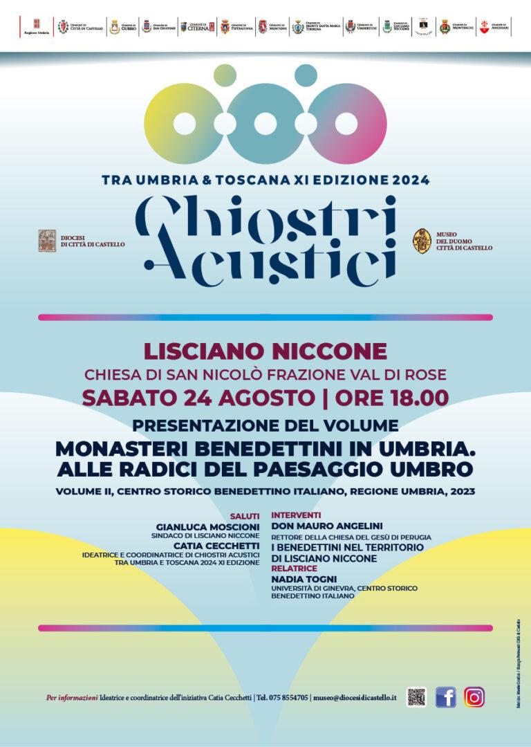 Ultimi due appuntamenti della XI edizione di CHIOSTRI ACUSTICI TRA UMBRIA E TOSCANA