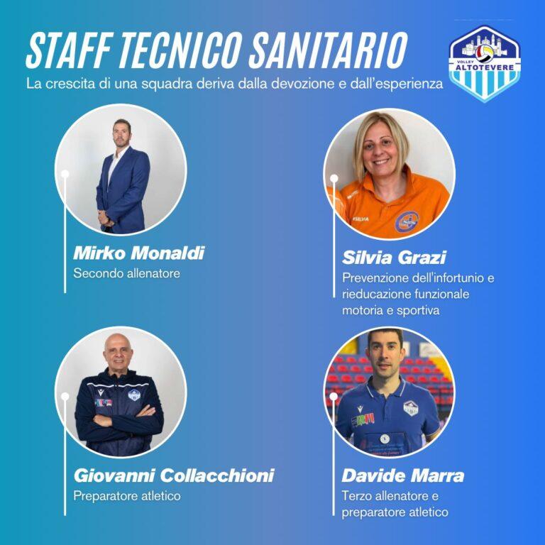 ErmGroup San Giustino: Potenziato lo staff tecnico sanitario: a Giovanni Collacchioni si aggiunge l’ex capitano biancazzurro Davide Marra. Confermati anche Mirko Monaldi e Silvia Grazi