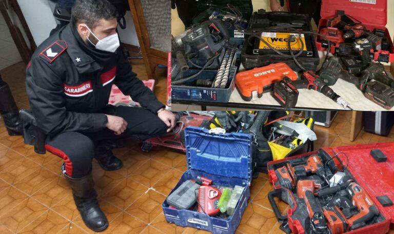 Rubano attrezzi da lavoro a Perugia, li ritrovano i Carabinieri della Compagnia diSansepolcro. Un arresto e due denunce