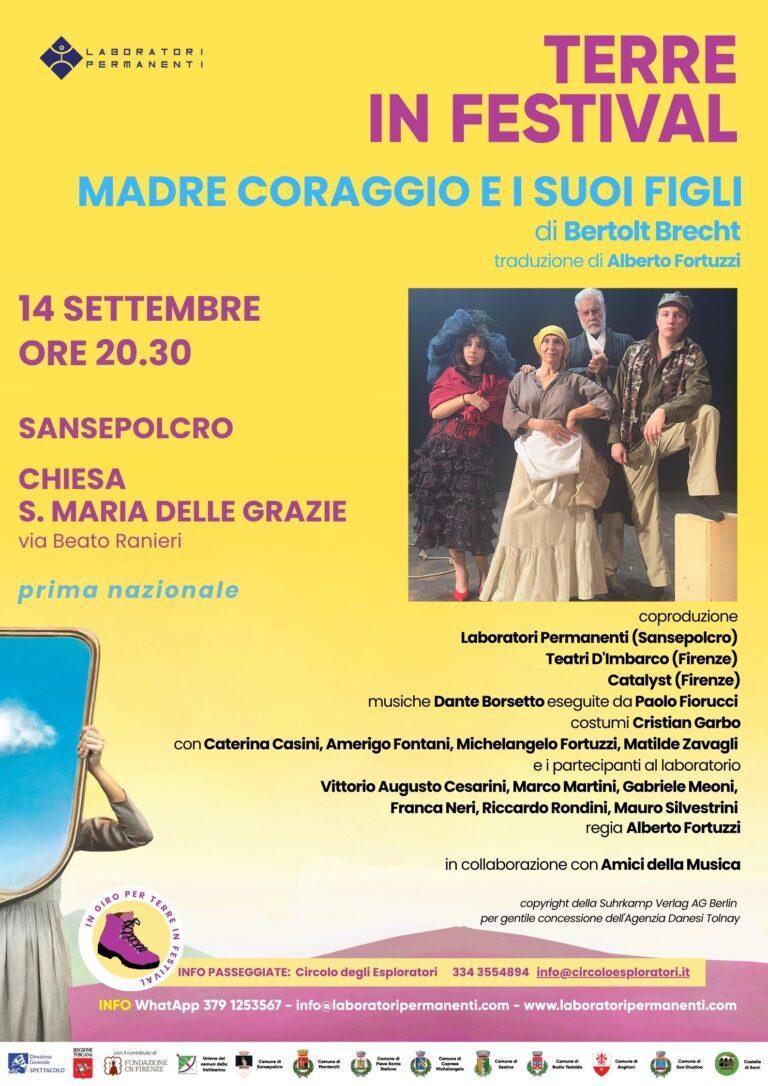 Terre in Festival 2024: cambio location per lo spettacolo Madre Coraggio e i suoi figli che si svolgerà presso la Chiesa di Santa Maria delle Grazie