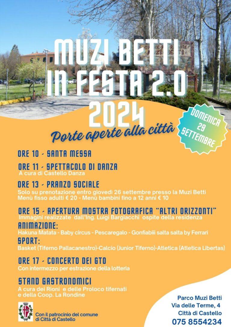 “Muzi Betti in Festa 2.0 – Porte Aperte alla Città” L’Asp “Muzi Betti” domenica 29 settembre dalle ore 10 alle ore 19, nel parco della struttura