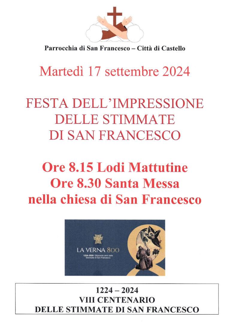 17 settembre. Festa dell’impressione delle stimmate di san Francesco