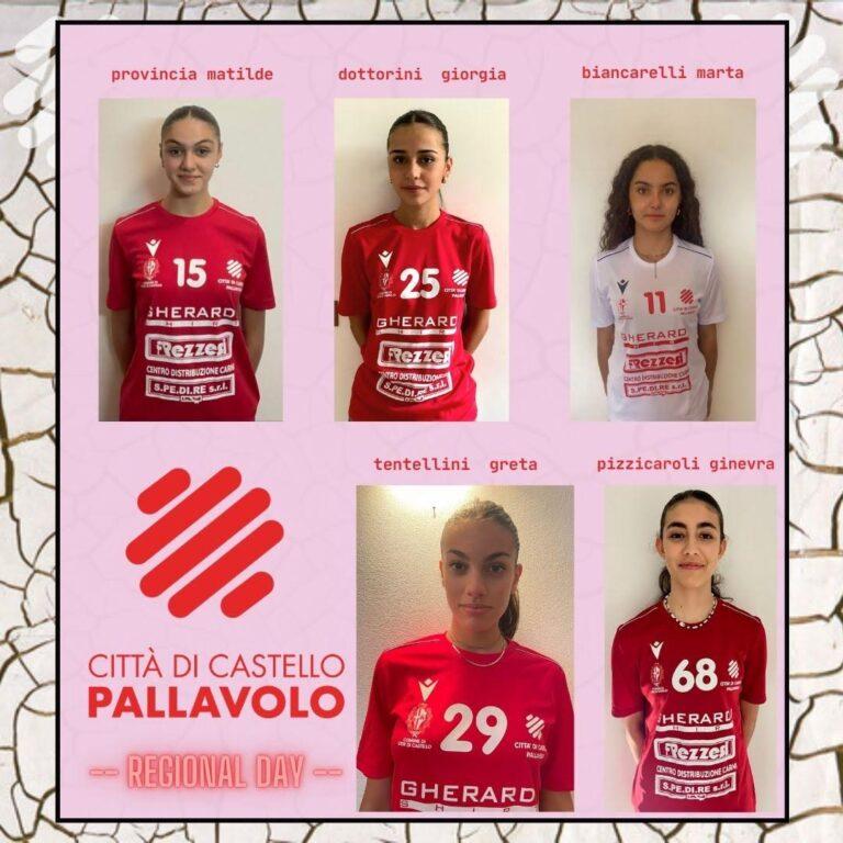 Cinque atlete della Pallavolo Città di Castello convocate al collegiale “REGIONAL DAY”