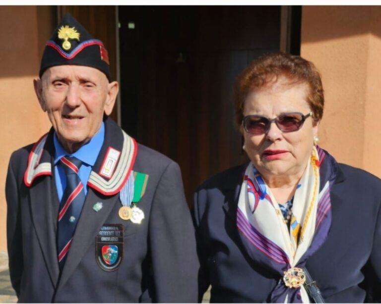 Nozze di “diamante” per Franco Masini maresciallo maggiore aiutante di battaglia e cavaliere della repubblica e Rina Crocioni