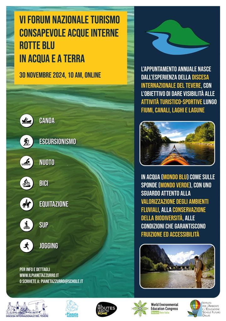 Forum Nazionale Turismo Consapevole Acque Interne: Rotte Blu, in acqua e a terra