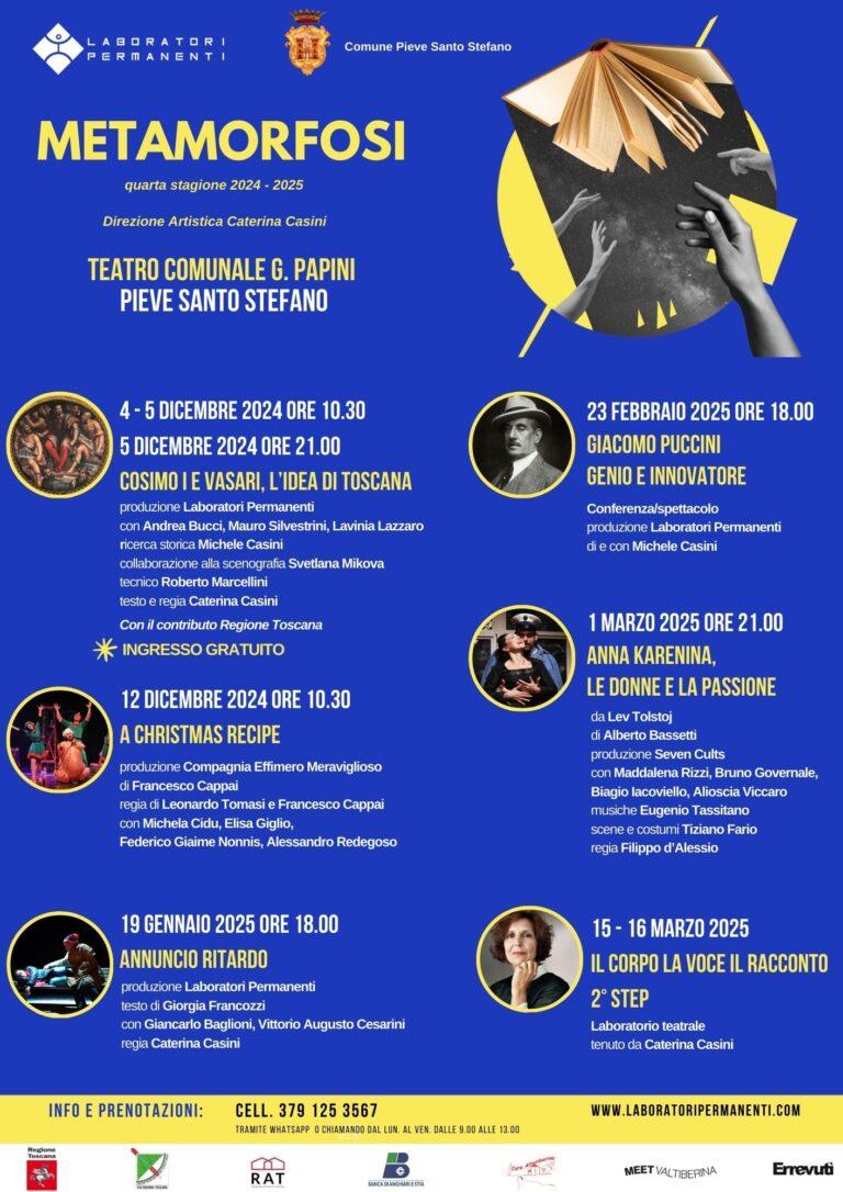 Oggi la presentazione della quarta stagione di METAMORFOSI 