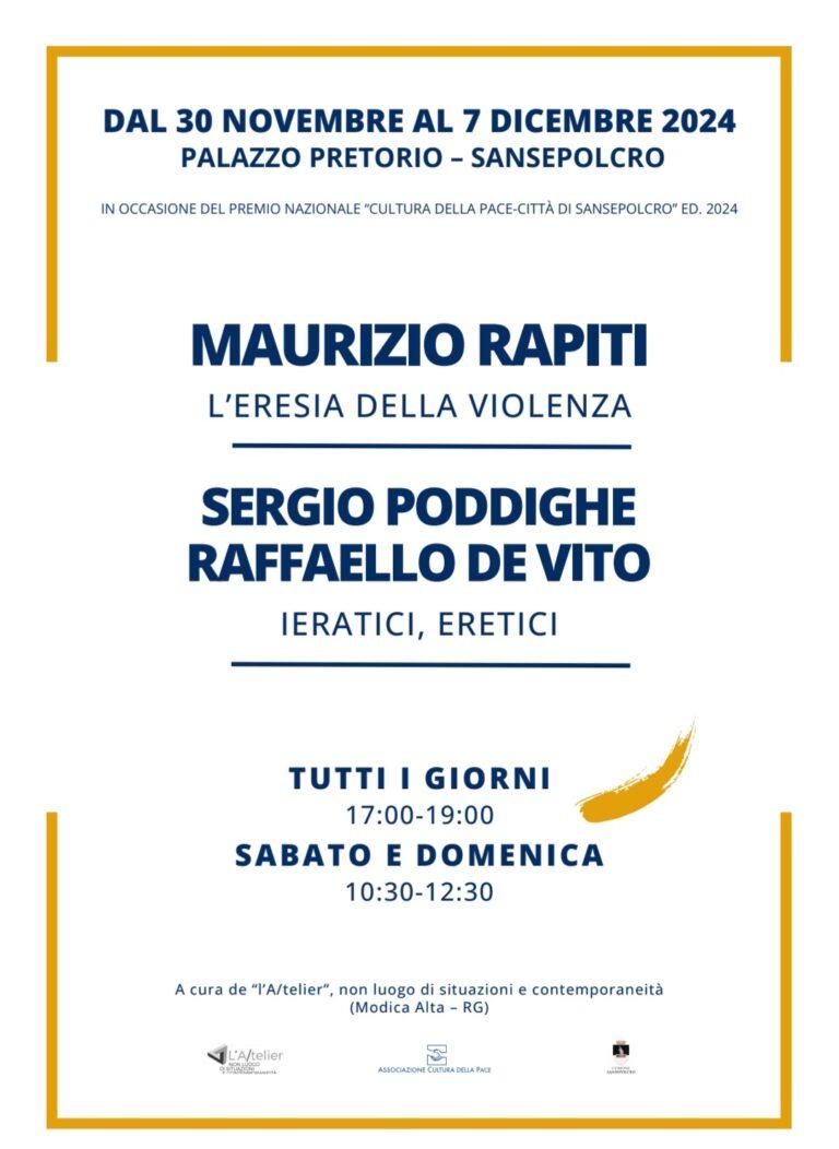 Sansepolcro: Mostra pittorica “L’Eresia della Violenza” in occasione del Premio Nazionale “Cultura della Pace”