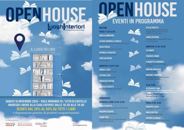 Sabato 16 novembre 2024 Open House della casa editrice LuoghInteriori, evento organizzato per festeggiare i quarant’anni di attività del Direttore editoriale e fondatore Antonio Vella