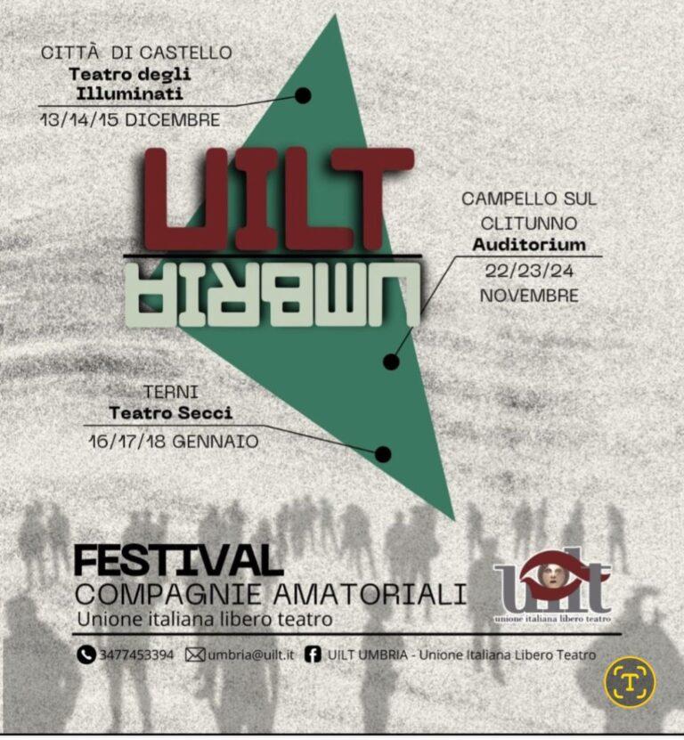 A Città di Castello nelle giornate del 13, 14 e 15 dicembre arriva “Fare Teatro… costruire comunità” il festival promosso da UILT-Unione Italiana Libero Teatro-Umbria
