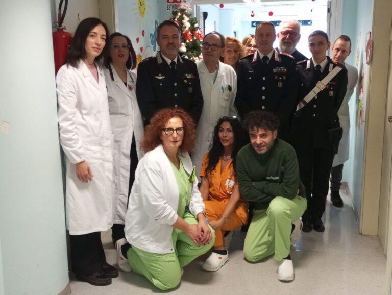 Ospedale Città di Castello, Carabinieri in visita al reparto di Pediatria
