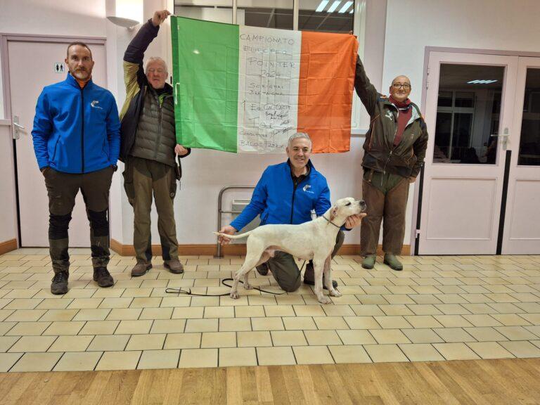 Il tifernate Fabrizio Baloci, campione europeo pointer a beccacce a Scrignac, le congratulazioni di Secondi e Carletti