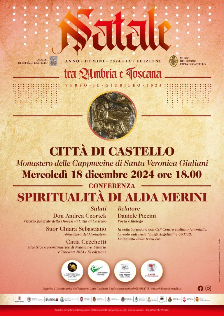 “Natale tra Umbria e Toscana“: mercoledi 18 dicembre appuntamento al Monastero delle Cappuccine di Santa Veronica Giuliani con il relatore Daniele Piccini