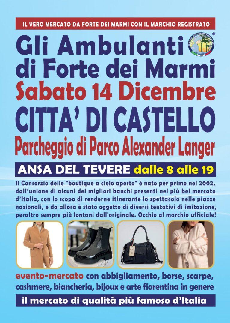 Gli Ambulanti di Forte dei Marmi tornano a Città di Castello sabato 14 dicembre