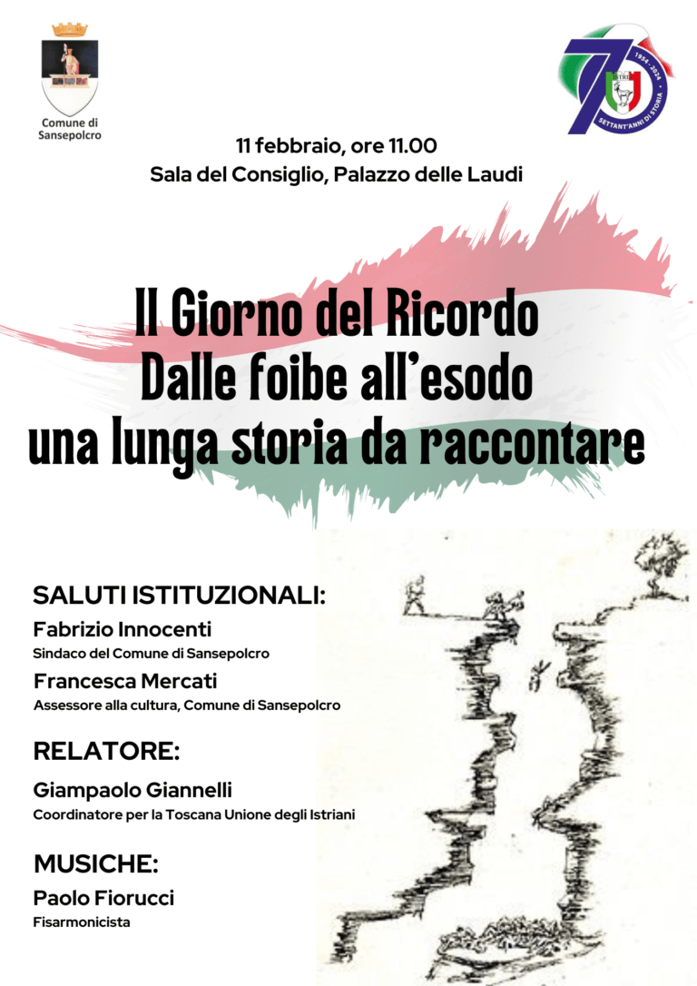 Giorno del Ricordo: a Sansepolcro un incontro per non dimenticare